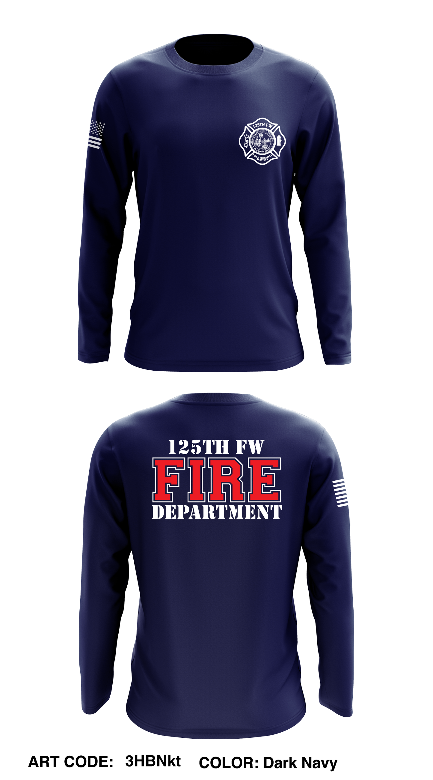 125th Fire & Emergency Services  Store 1 Core Men's LS Performance Tee - 3HBNkt