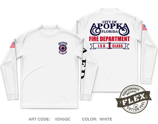 Apopka Fire Department Core Men's LS Flex Performance Tee - tQVbQC