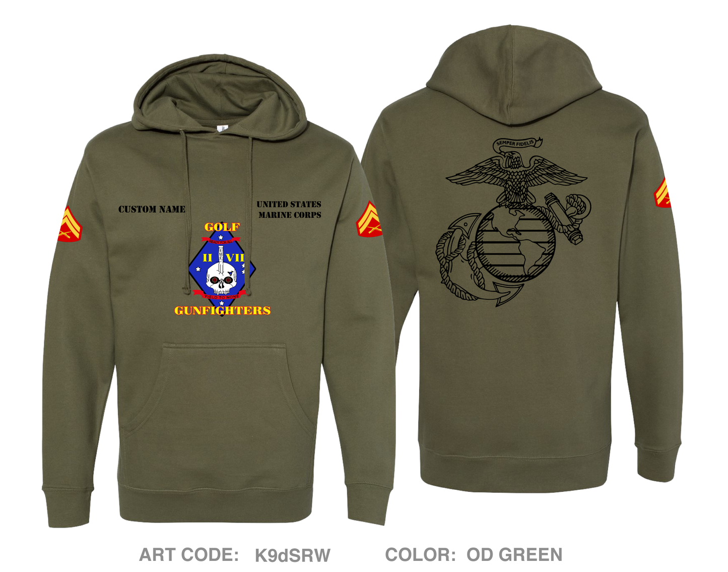 CUSTOM 2nd Battalion 7th Marines Comfort Unisex Hooded Sweatshirt - K9dSRW