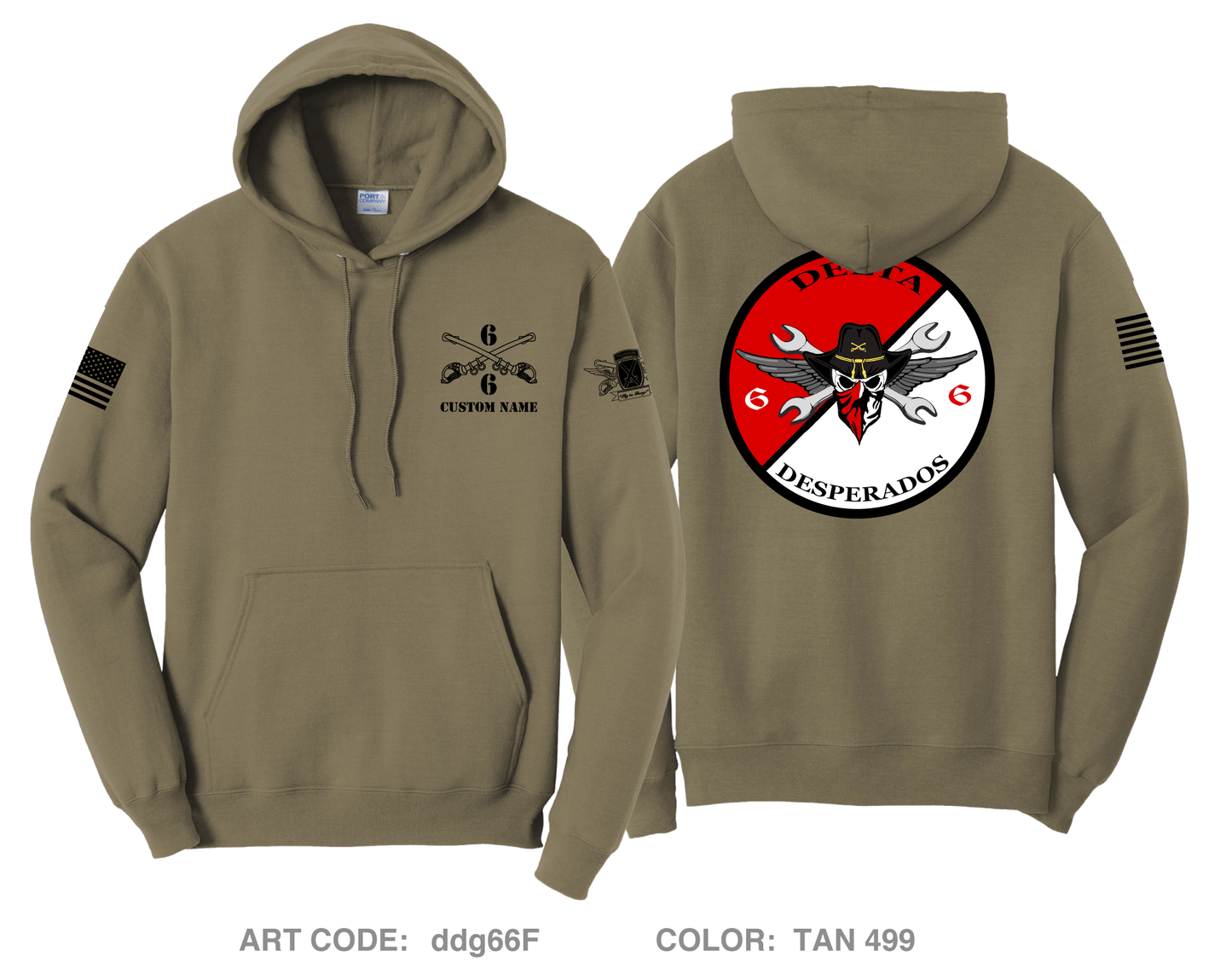 CUSTOM Delta Troop Comfort Unisex Hooded Sweatshirt - ddg66F