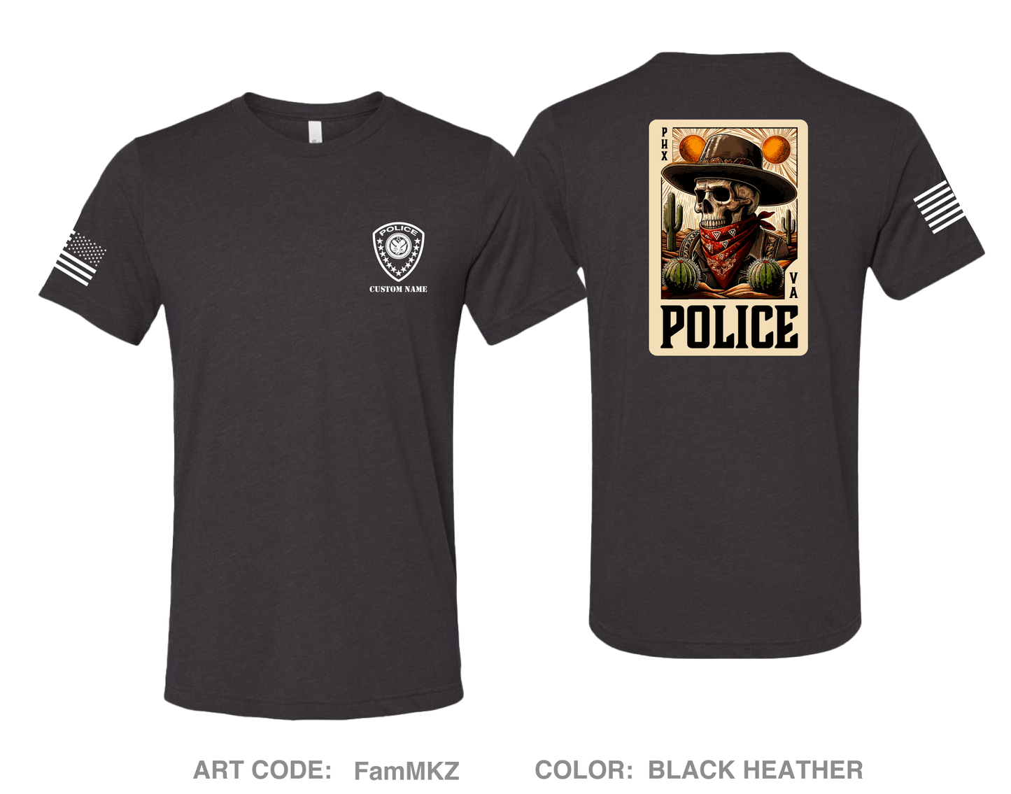 CUSTOM Phoenix VA Police Comfort Unisex Triblend SS Tee - FamMKZ