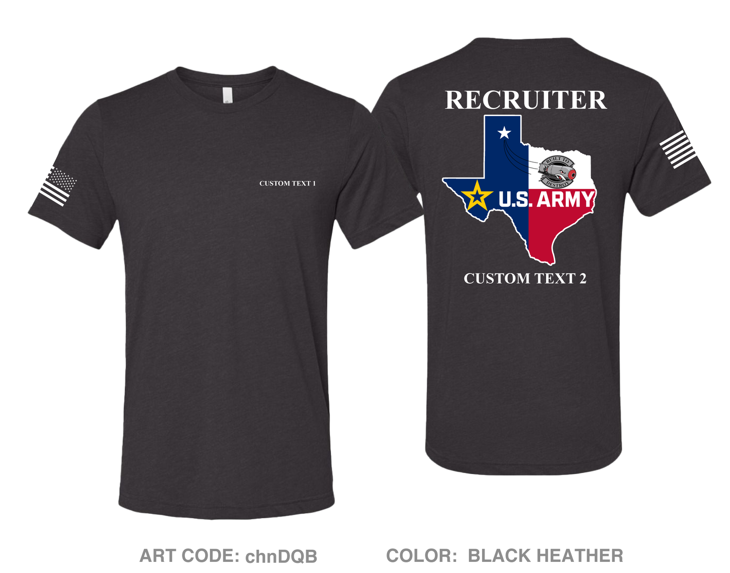 CUSTOM 4J1A Amarillo Recruiting Station Comfort Unisex Triblend SS Tee - chnDQB