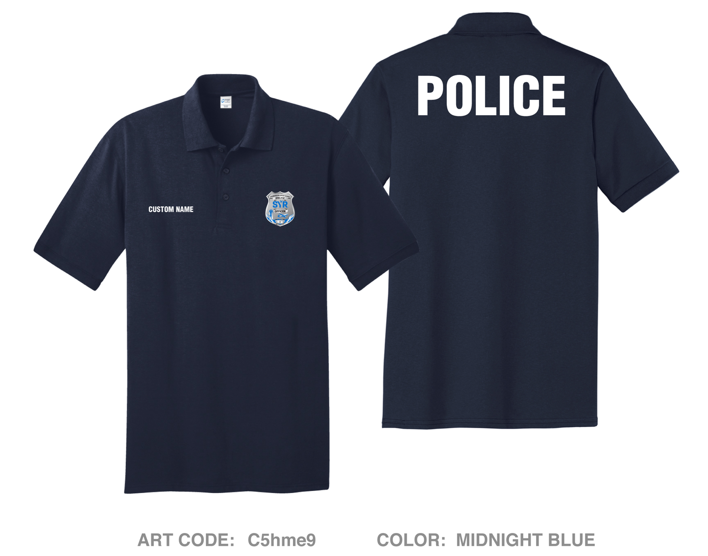 CUSTOM Syracuse Regional Airport Authority Police Department Hi-Tech Performance Unisex SS Tee - C5hme9