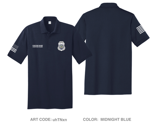 CUSTOM Veterans Affairs Police Store 1 Hi-Tech Performance Men's SS Polo - uhTNxn