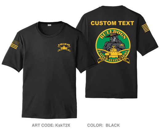 CUSTOM B Co, 1-81 AR BN, 194TH AR BDE Hi-Tech Performance Unisex SS Tee - KskT2X