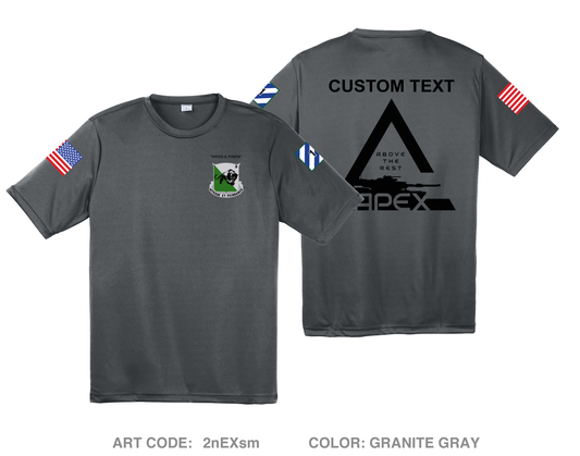 CUSTOM A Co, 3-69 AR, 1ABCT, 3ID Hi-Tech Performance Unisex SS Tee - 2nEXsm