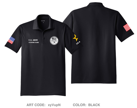 CUSTOM Pontiac Army Recruiting Company Hi-Tech Performance Men's SS Polo - xyVupN