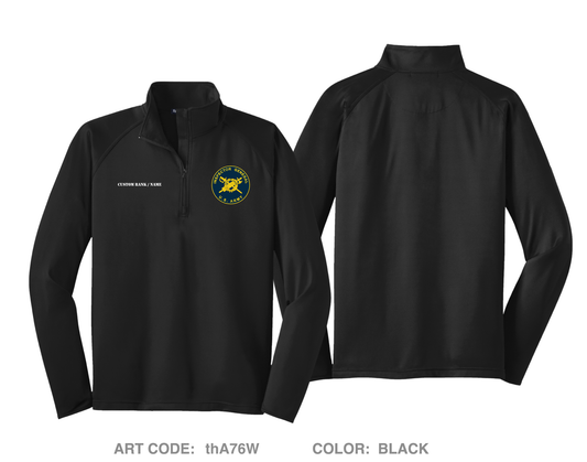 CUSTOM MCoE Inspector General, Fort Moore Hi-Tech Performance Quarter-Zip Fleece Jacket - thA76W