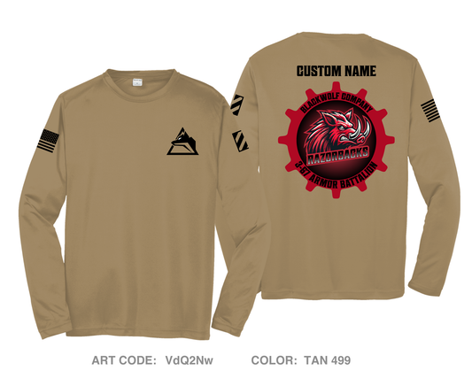 CUSTOM 1 PLT, B CO. 3-67AR, 2BDE, 3ID Hi-Tech Performance Unisex LS Tee - VdQ2Nw