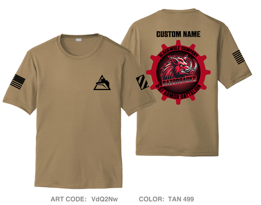 CUSTOM 1 PLT, B CO. 3-67AR, 2BDE, 3ID Hi-Tech Performance Unisex SS Tee - VdQ2Nw