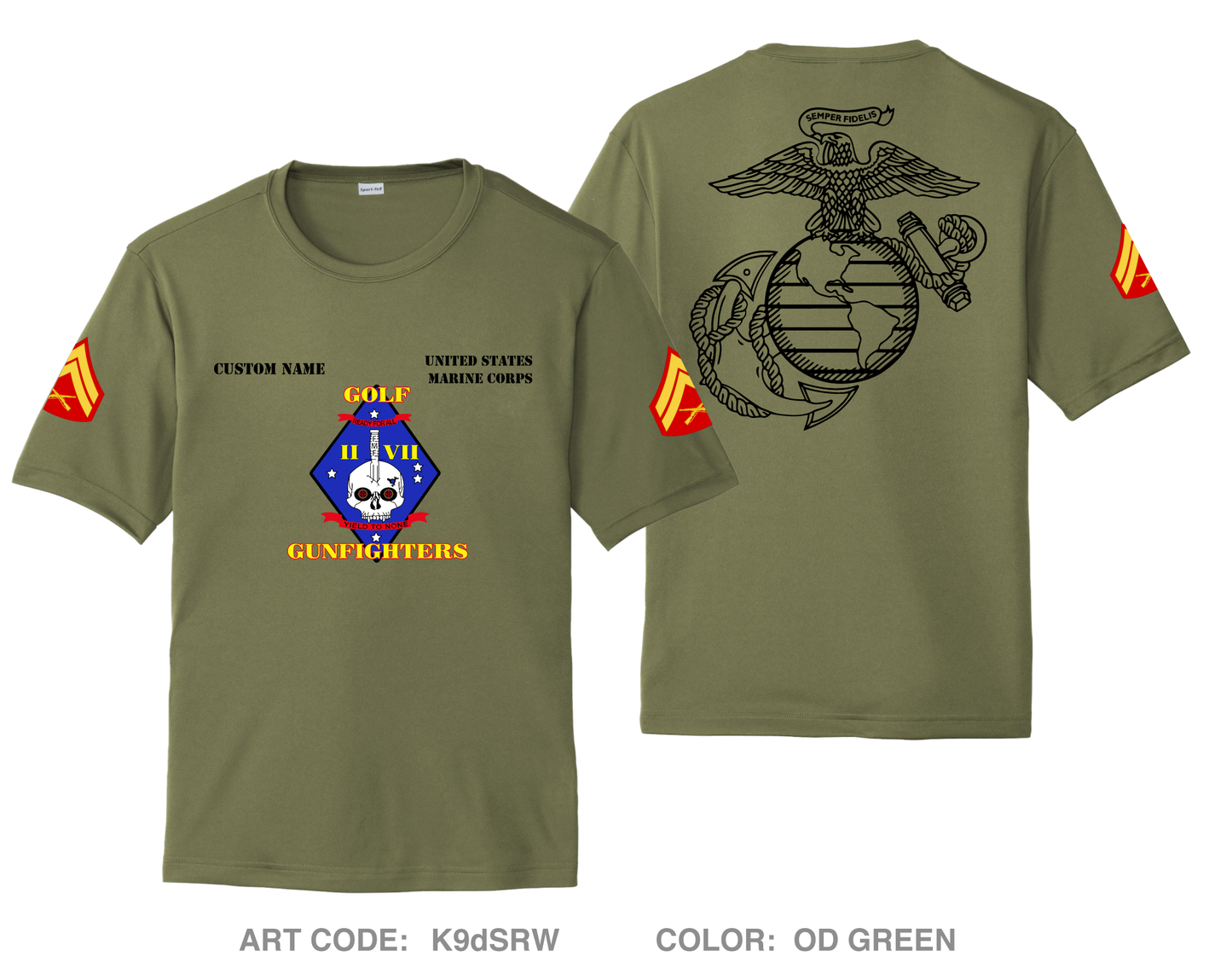 CUSTOM 2nd Battalion 7th Marines Hi-Tech Performance Unisex SS Tee - K9dSRW