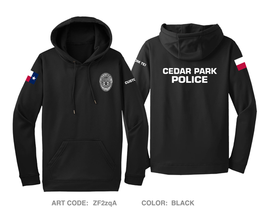 CUSTOM Cedar Park Police Department Hi-Tech Performance Hoodie - ZF2zqA