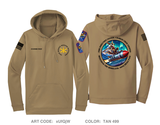 CUSTOM 49th Missile Defense Battalion Charlie Crew Hi-Tech Performance Hoodie - xUfQjW