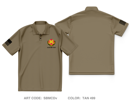 CUSTOM HHD USAG Fort Knox Core Men's SS Performance Polo - SBMCDv