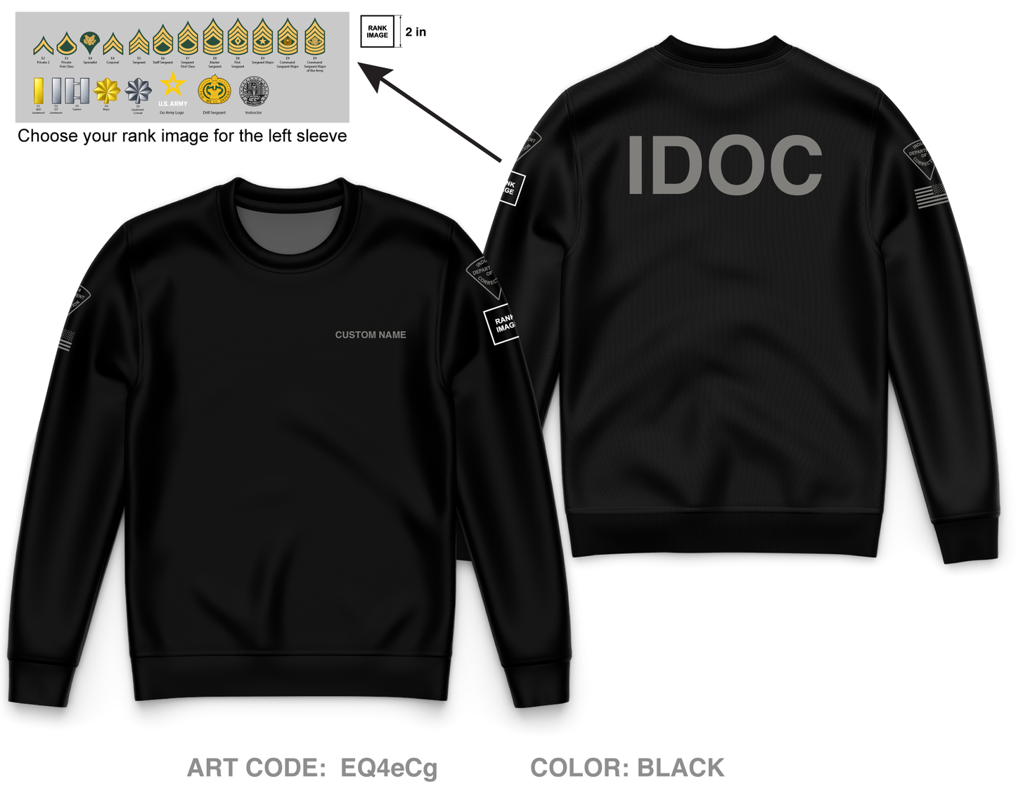 CUSTOM IDOC Putnamville Core Men's Crewneck Performance Sweatshirt - EQ4eCg