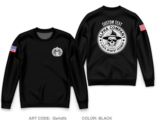 CUSTOM 3-518 INF REGT Core Men's Crewneck Performance Sweatshirt - Qwhdfz