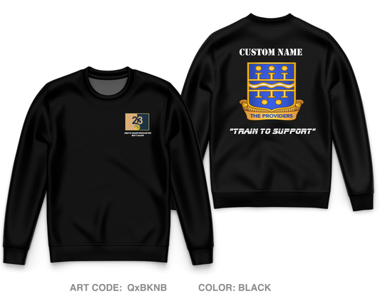 CUSTOM 266th Quartermaster Battalion Core Men's Crewneck Performance Sweatshirt - QxBKNB