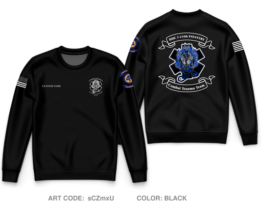 CUSTOM TF Wolverine Medical platoon Core Men's Crewneck Performance Sweatshirt - sCZmxU