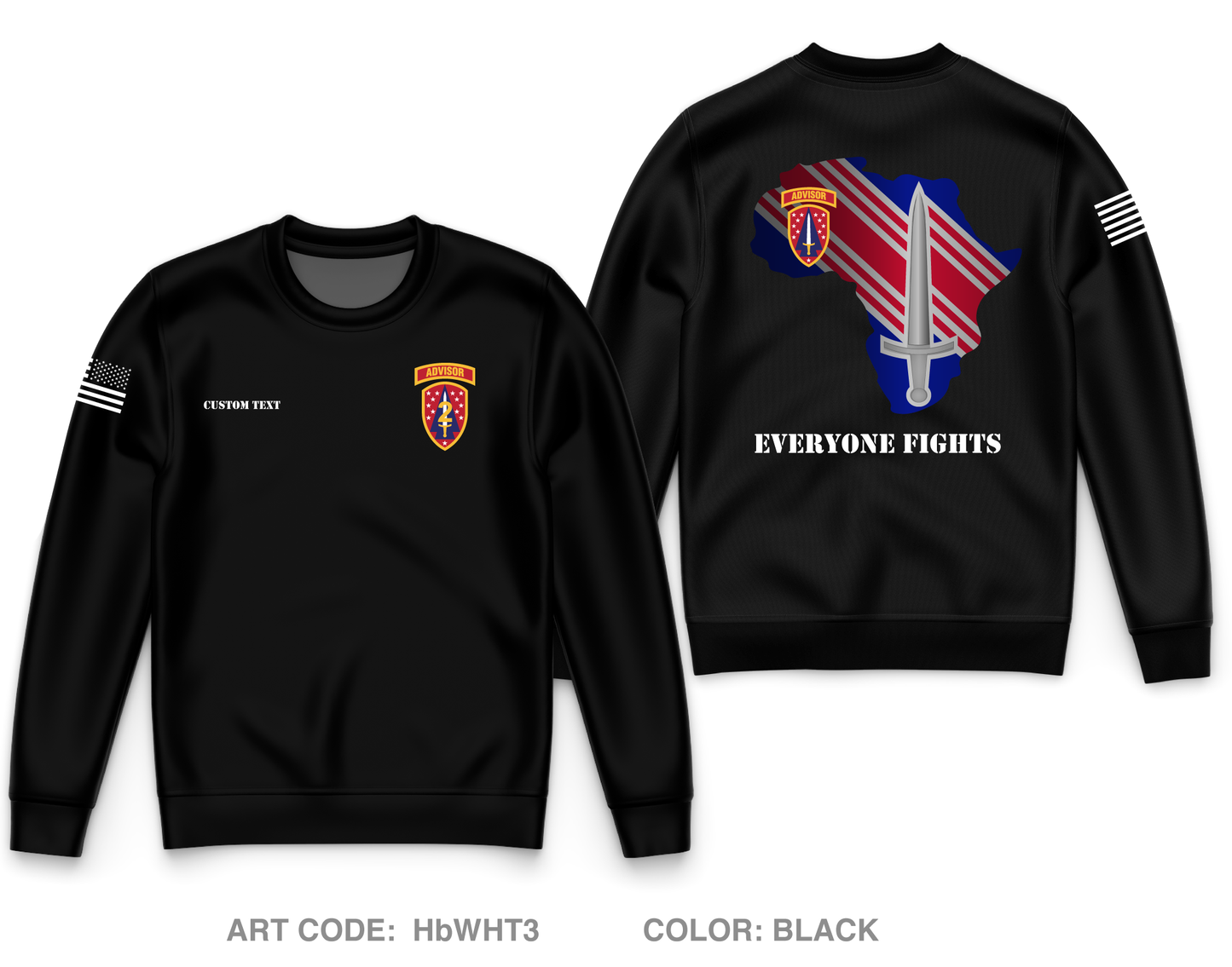 Custom 2D Security Force Assistance Brigade Core Men's Crewneck Performance Sweatshirt - HbWHT3