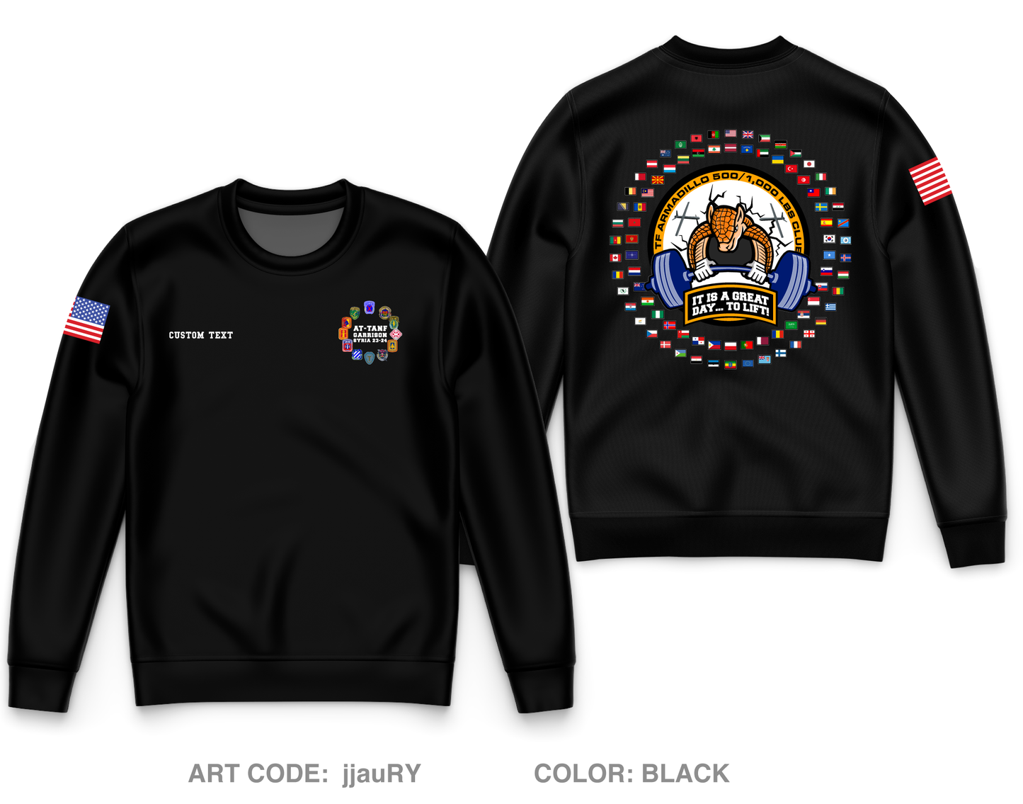 CUSTOM TF ARMADILLO 500|1,000 LBS CLUB Core Men's Crewneck Performance Sweatshirt - jjauRY