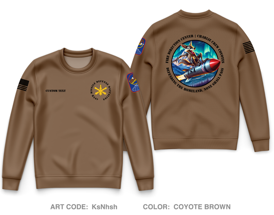 CUSTOM 49th Missile Defense Battalion Charlie Crew Core Men's Crewneck Performance Sweatshirt - KsNhsh