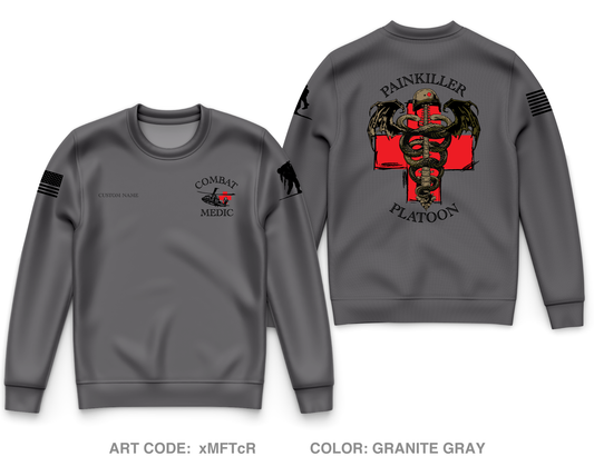 CUSTOM HHC 1-114th IN BN Medical Platoon Core Men's Crewneck Performance Sweatshirt - xMFTcR