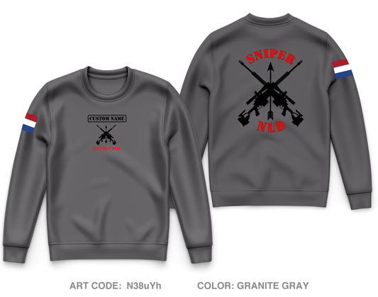 Custom NLD Sniper School Core Men's Crewneck Performance Sweatshirt - N38uYh