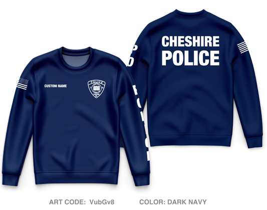 CUSTOM Cheshire Police Department Core Men's Crewneck Performance Sweatshirt - VubGv8