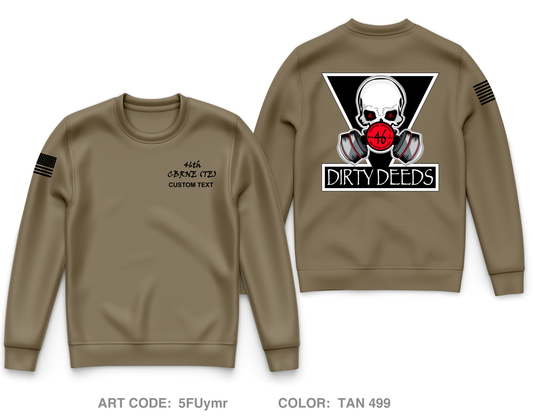 Custom 46th CBRNE (TE) Core Men's Crewneck Performance Sweatshirt - 5FUymr