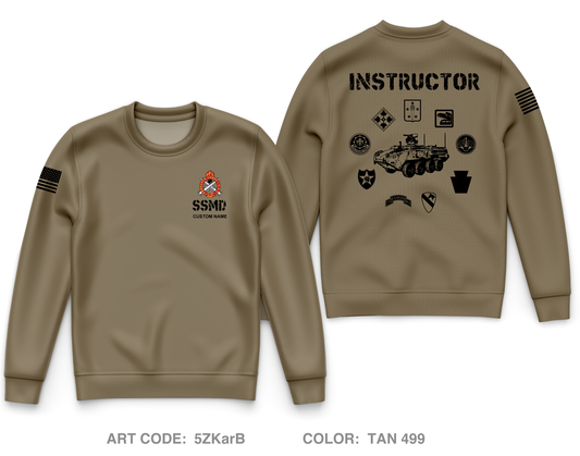 Custom SSMD, F Co, 16th OD BN, 59th OD BDE Core Men's Crewneck Performance Sweatshirt - 5ZKarB