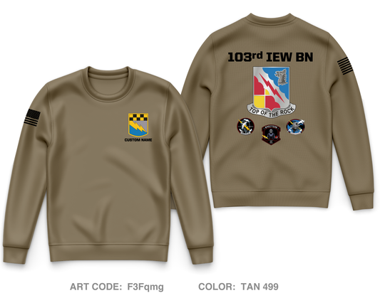 CUSTOM 103rd IEW MI Core Men's Crewneck Performance Sweatshirt - F3Fqmg