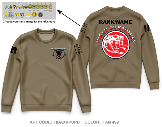 CUSTOM Delta Company, 264th MED BN Core Men's Crewneck Performance Sweatshirt - HBAXKPUPD