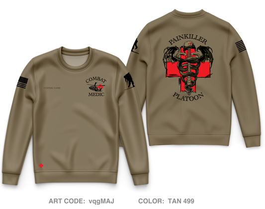 CUSTOM HHC 1-114th IN BN Medical Platoon Core Men's Crewneck Performance Sweatshirt - vqgMAJ