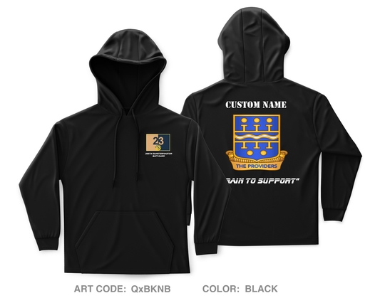 CUSTOM 266th Quartermaster Battalion Core Men's Hooded Performance Sweatshirt - QxBKNB