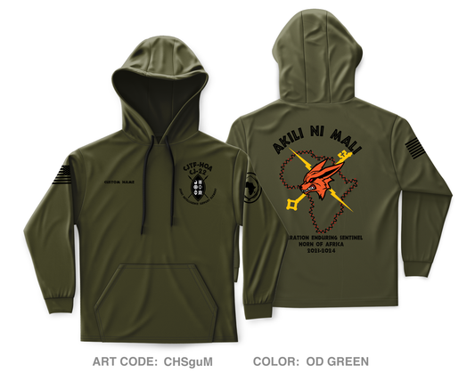 Custom Joint Intelligence Support Element, CJ-22, CJTF-HOA Core Men's Hooded Performance Sweatshirt - CHSguM