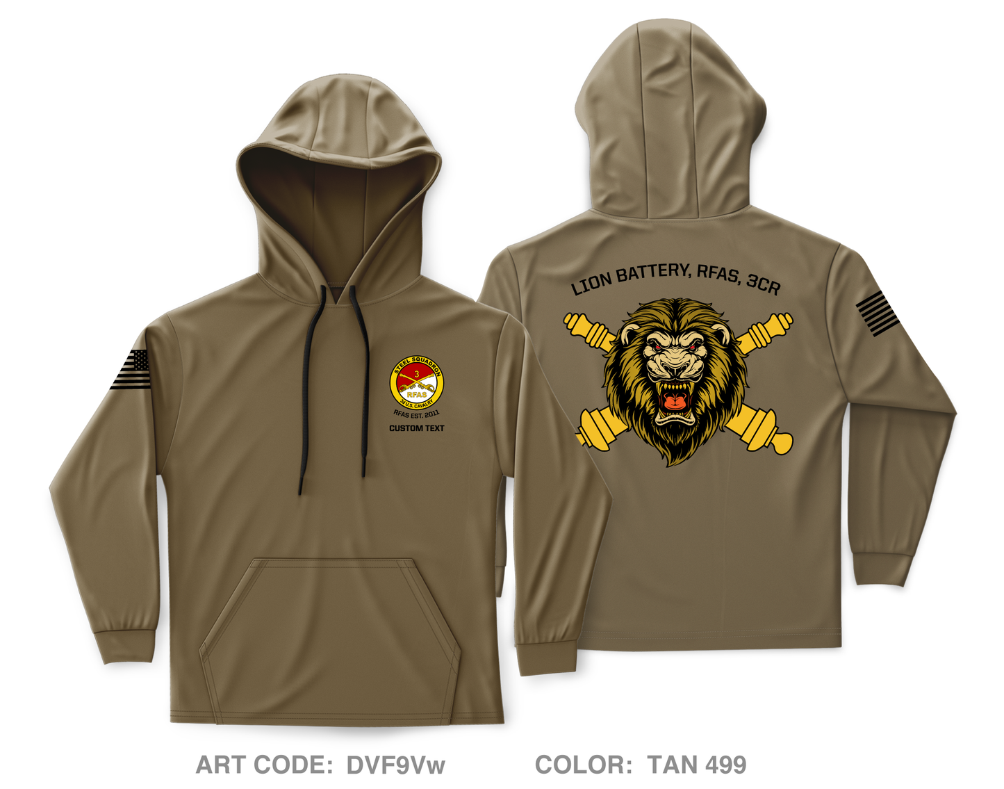 CUSTOM Lion Battery, RFAS, 3CR Core Men's Hooded Performance Sweatshirt - DVF9Vw