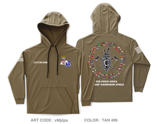 CUSTOM C TRP, 1-89 CAV, 2nd BDE, 10th MTN Core Men's Hooded Performance Sweatshirt - vMjdps