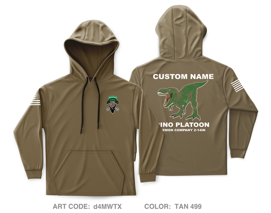 CUSTOM D Co, 2-14 IN, GLOC 2 Core Men's Hooded Performance Sweatshirt - d4MWTX