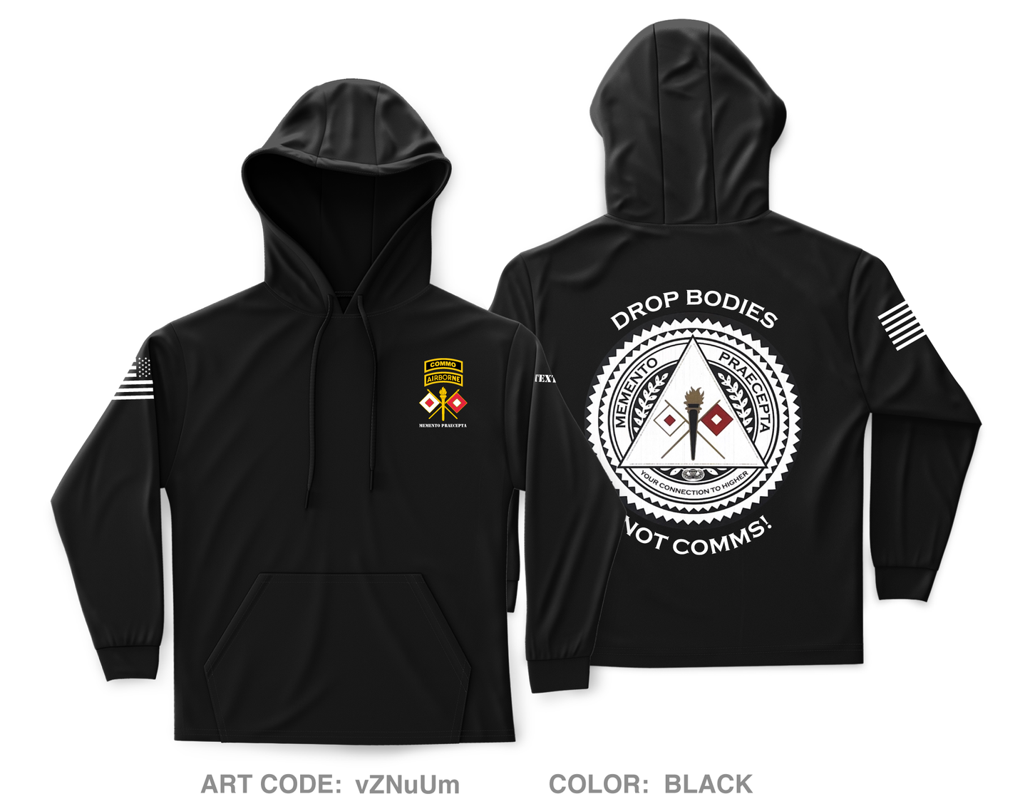 CUSTOM C CO, 122 ASB, 82 CAB Core Men's Hooded Performance Sweatshirt - vZNuUm