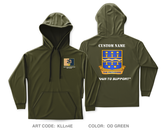 Custom 266th Quartermaster Battalion Core Men's Hooded Performance Sweatshirt - KLLn4E