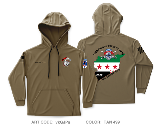 Custom B-TRP, 3-71 Cav, 1BCT Core Men's Hooded Performance Sweatshirt - vkGJPs