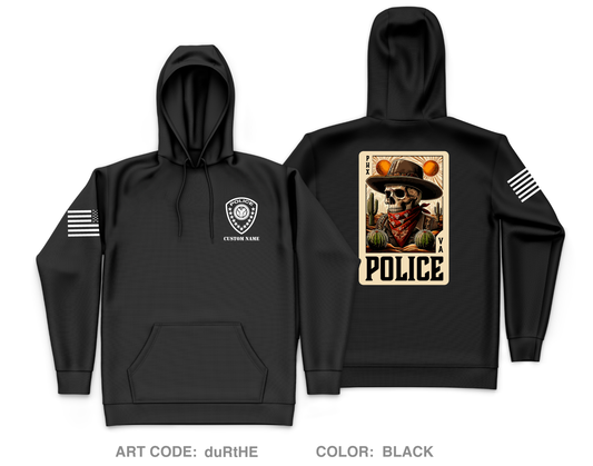 CUSTOM Phoenix VA Police Core Men's Hooded Performance Sweatshirt - duRtHE