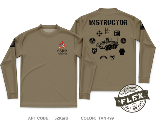 Custom SSMD, F Co, 16th OD BN, 59th OD BDE Core Men's LS Flex Performance Tee - 5ZKarB