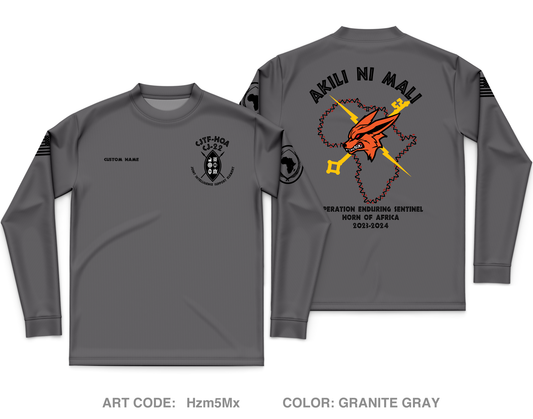 Custom Joint Intelligence Support Element, CJ-22, CJTF-HOA Core Men's LS Performance Tee - Hzm5Mx