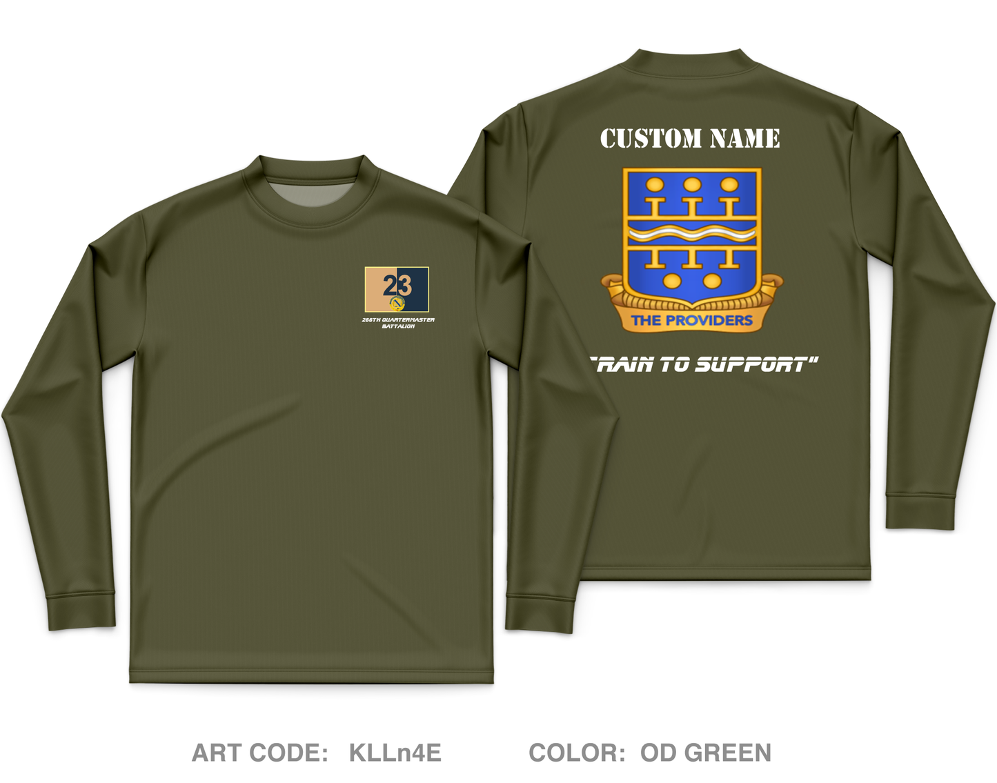 Custom 266th Quartermaster Battalion Core Men's LS Performance Tee - KLLn4E