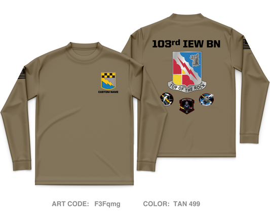 CUSTOM 103rd IEW MI Core Men's LS Performance Tee - F3Fqmg