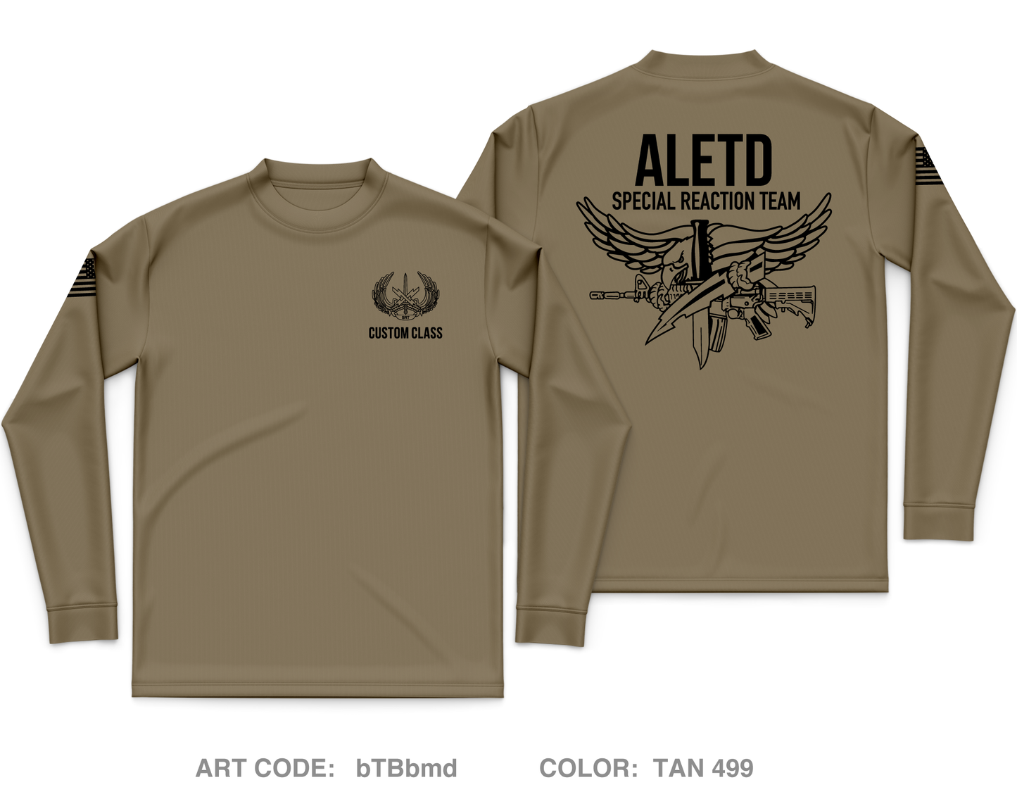 CUSTOM Advanced Law Enforcement Training Division (Fort Leonard Wood) Core Men's LS Performance Tee - bTBbmd