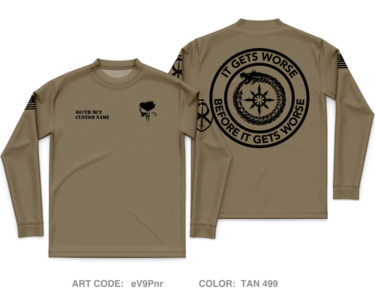 Custom 607th MCT Core Men's LS Performance Tee - eV9Pnr