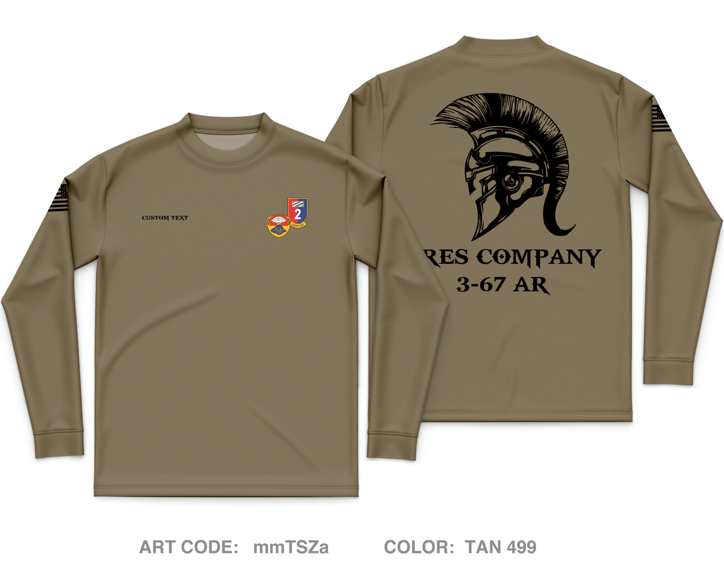 Custom A CO. 3-67 AR Core Men's LS Performance Tee - mmTSZa