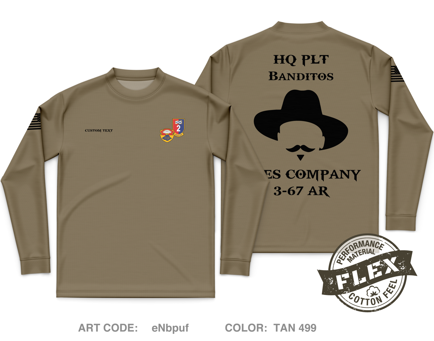 Custom A CO. 3-67 AR Core Men's LS Flex Performance Tee - eNbpuf